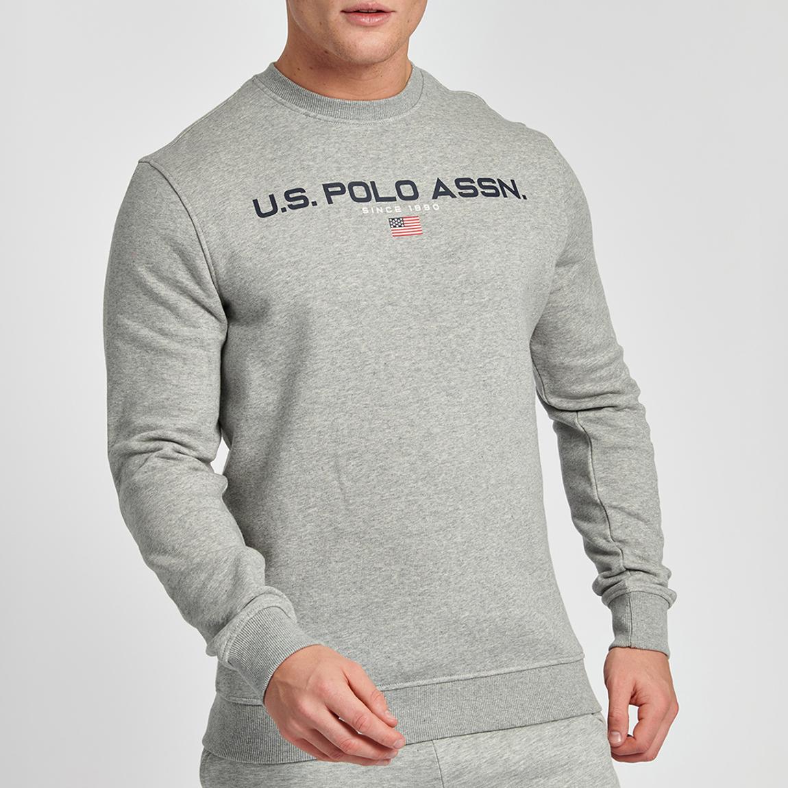Grey Chest Logo Cotton Blend Sweatshirt main product photo
