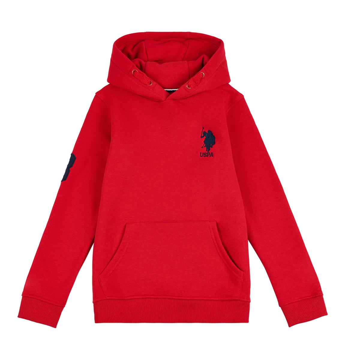 Boy's Red Player 3 Cotton Blend Hoodie main product photo