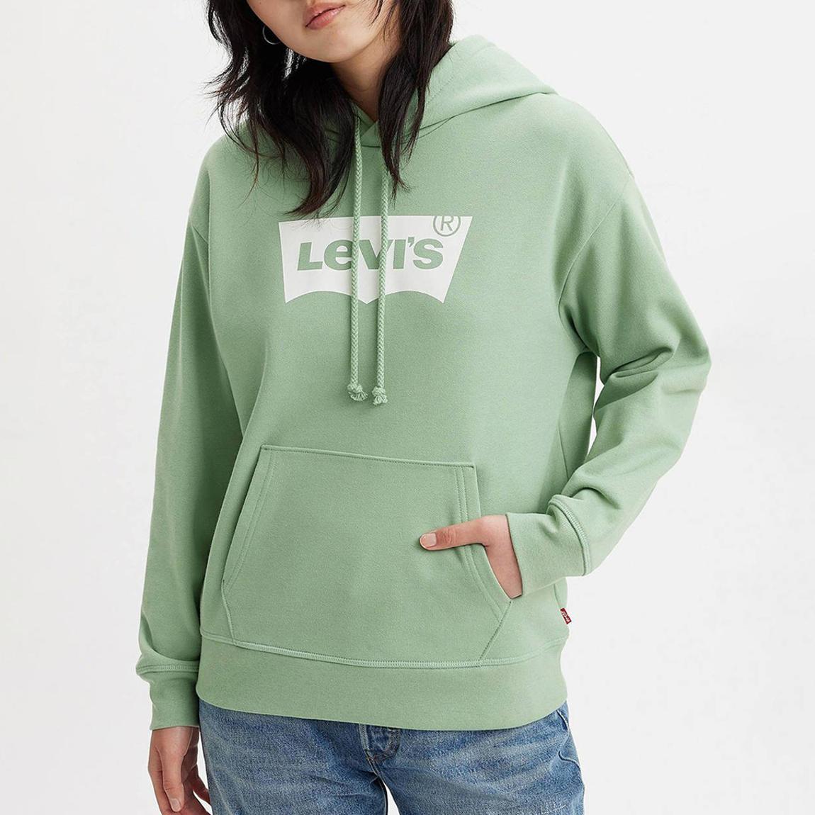 Green Standard Arched Cotton Hoodie main product photo