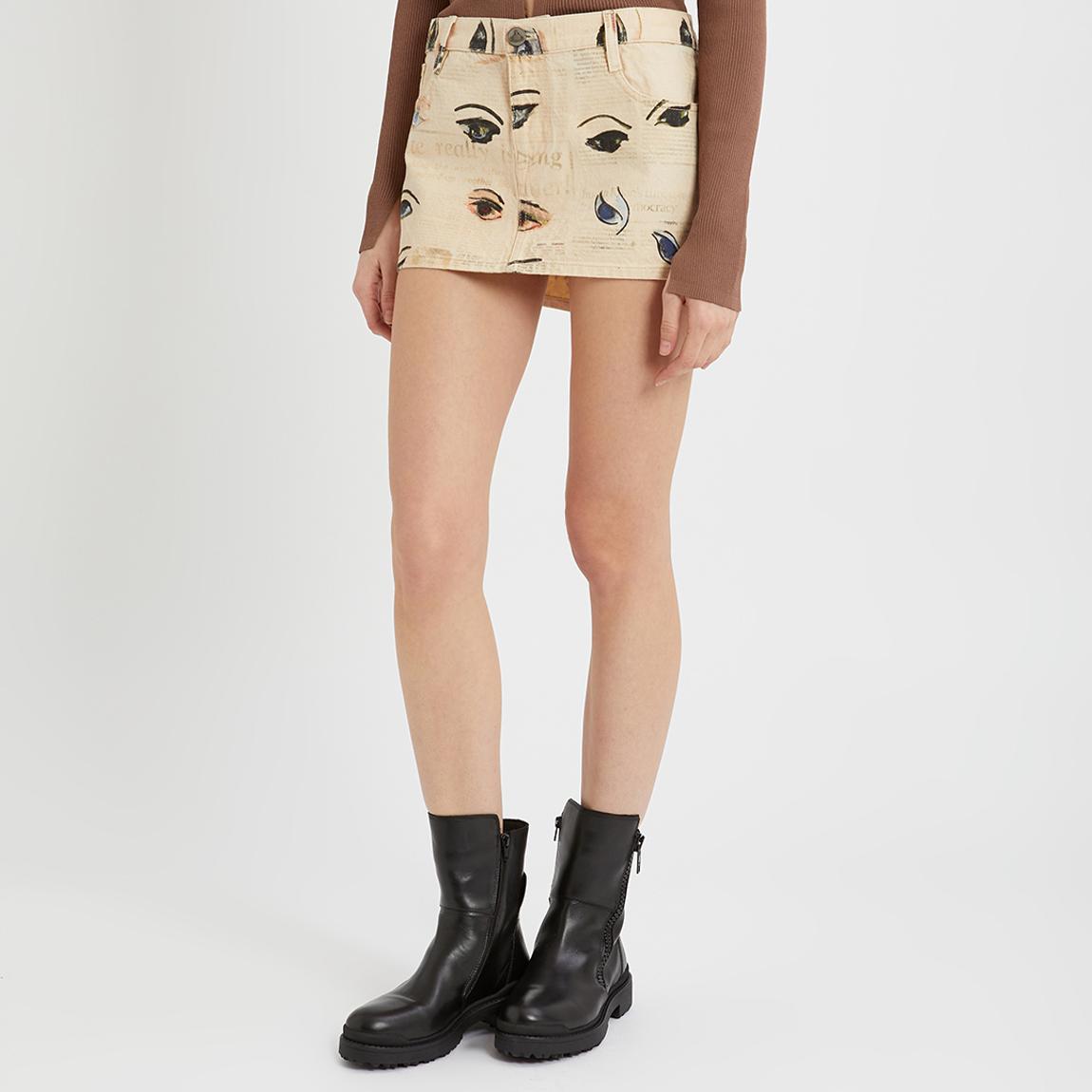Beige Eye Denim Skirt main product photo