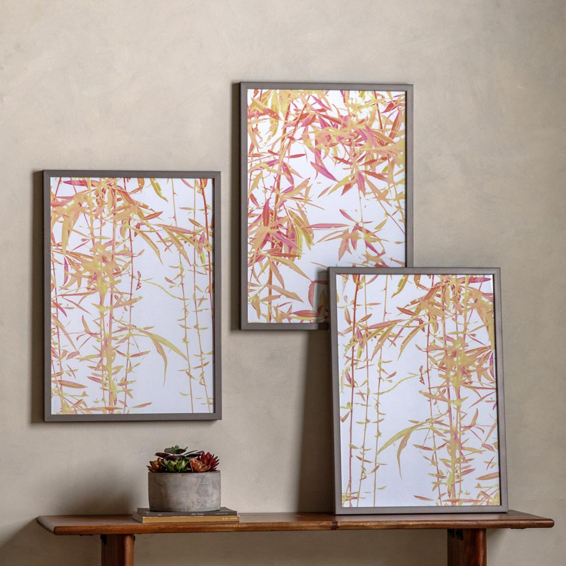 Bamboo Triptych 70x50cm Framed Print main product photo