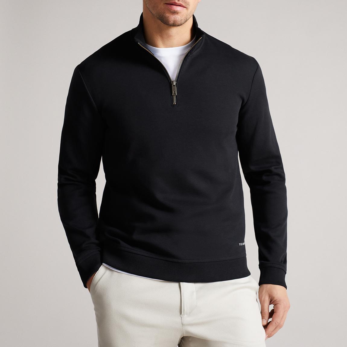 Black Antram Quarter Zip Jumper main product photo