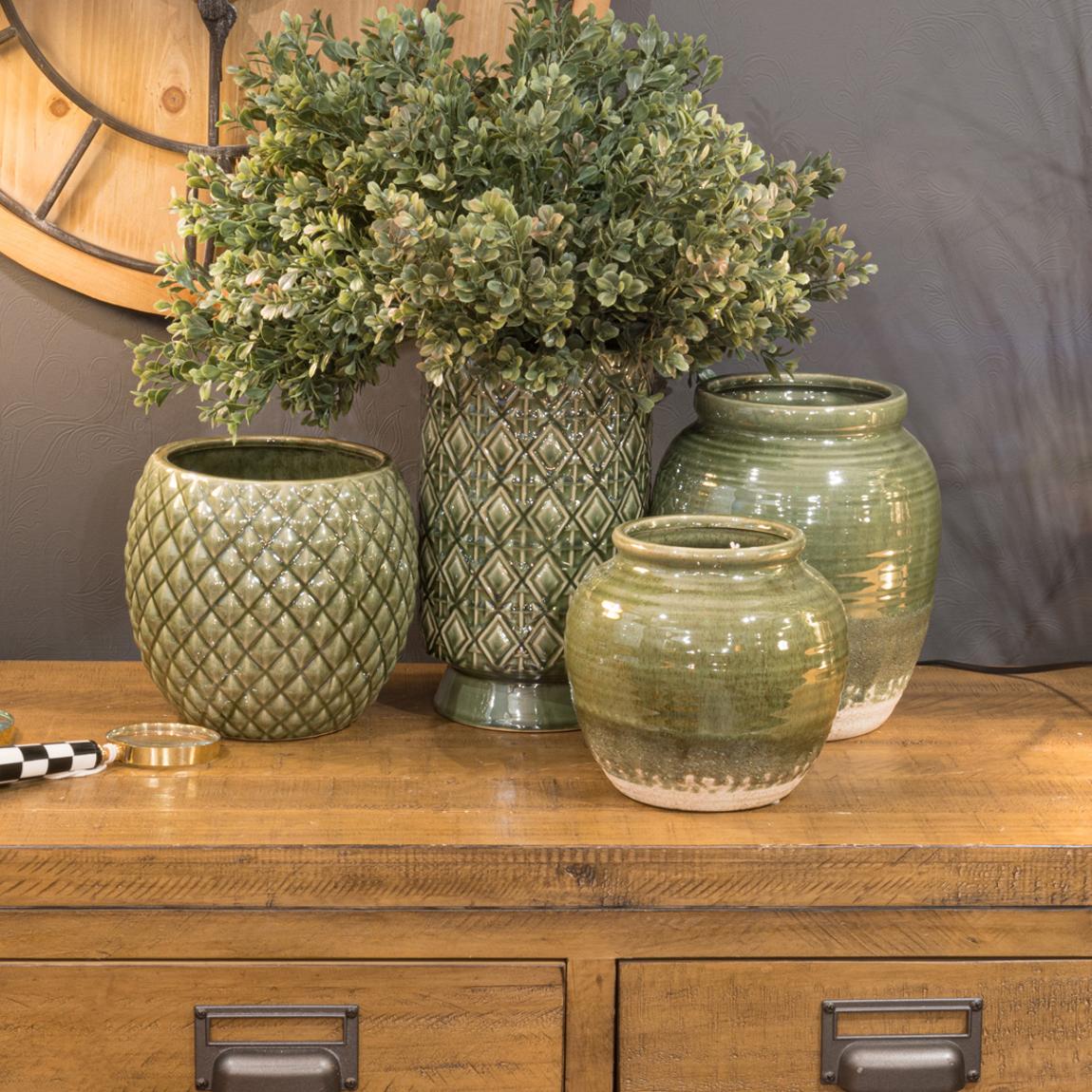Seville Collection Olive Squat Vase main product photo