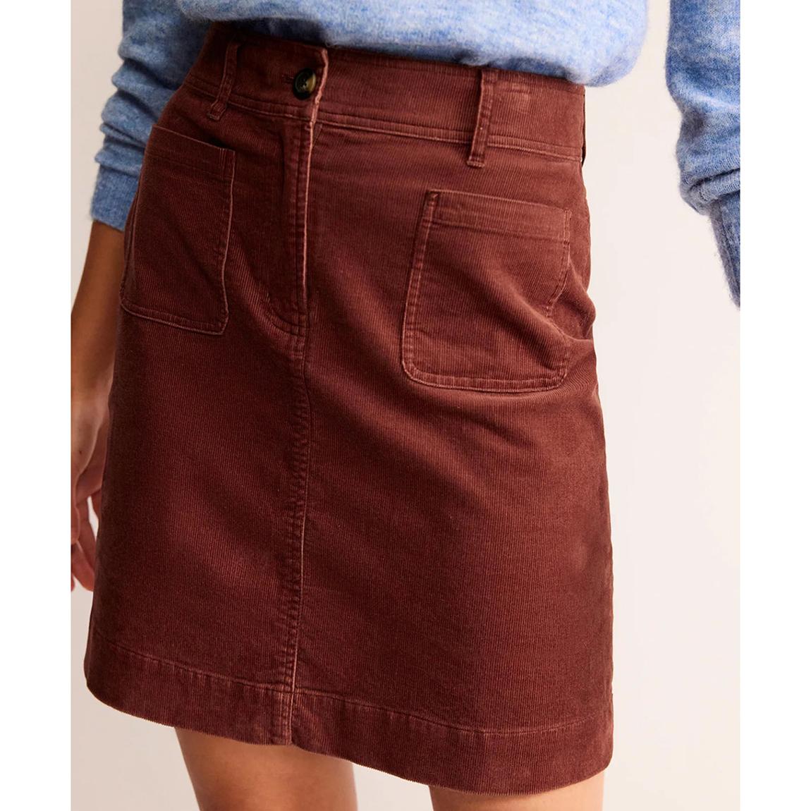 Brown Estella Cord Mini Skirt main product photo