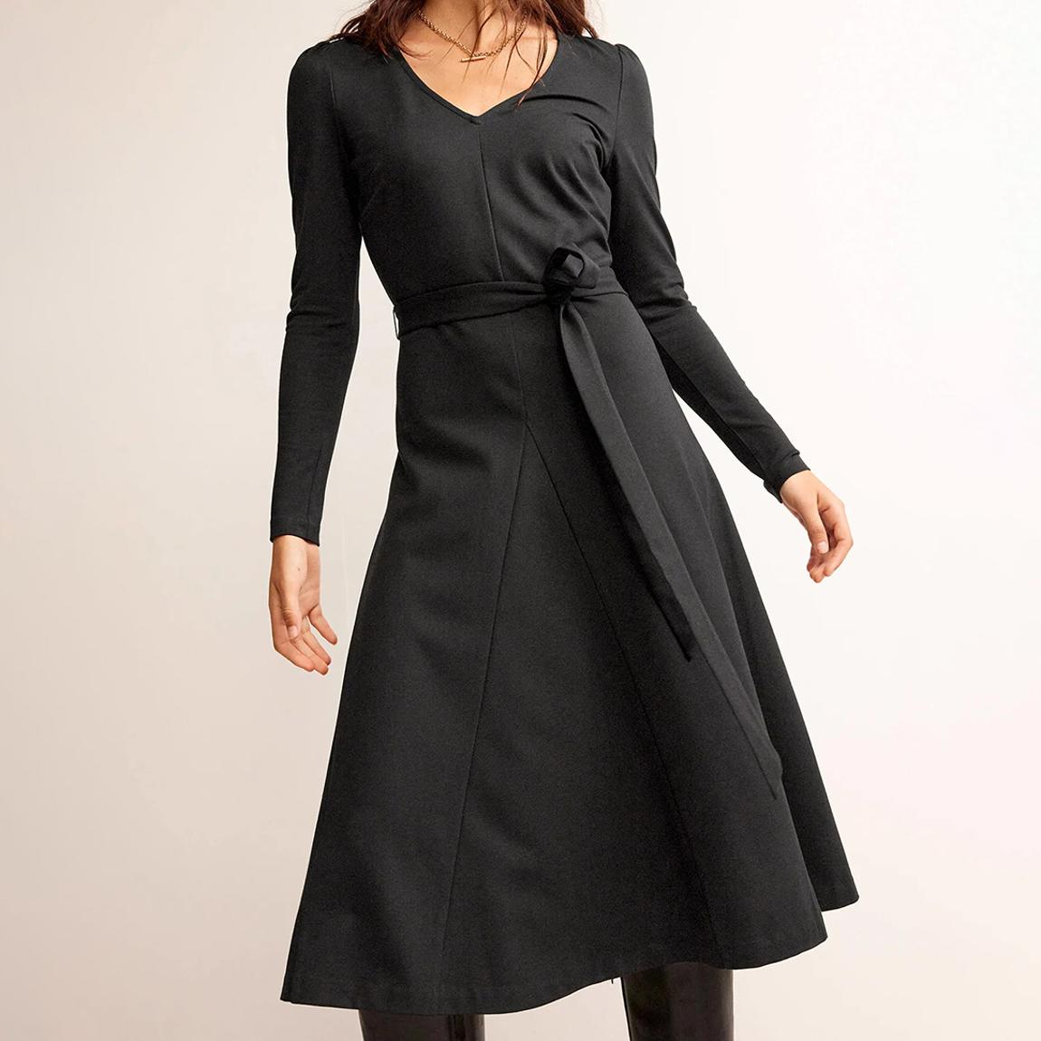 Black Bella Ponte Midi Dress main product photo