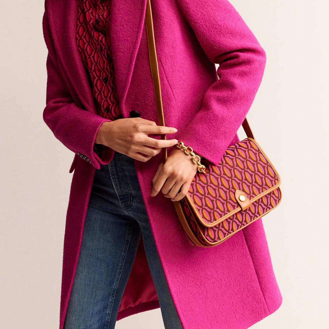 Pink Structured Cross Body Bag main product photo