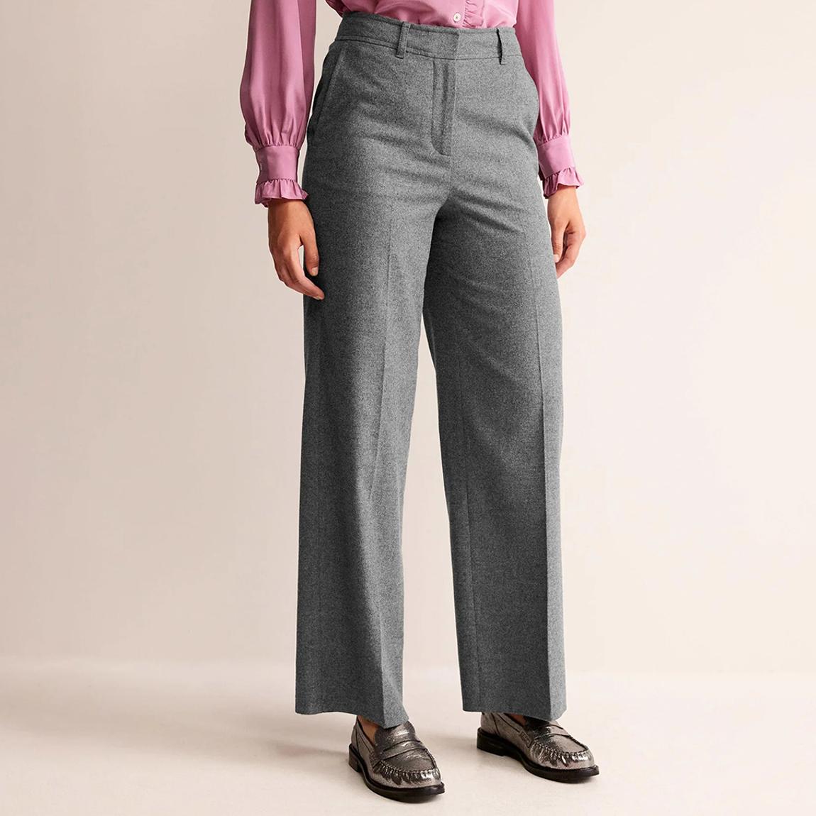 Grey Westbourne Wool Blend Trousers main product photo
