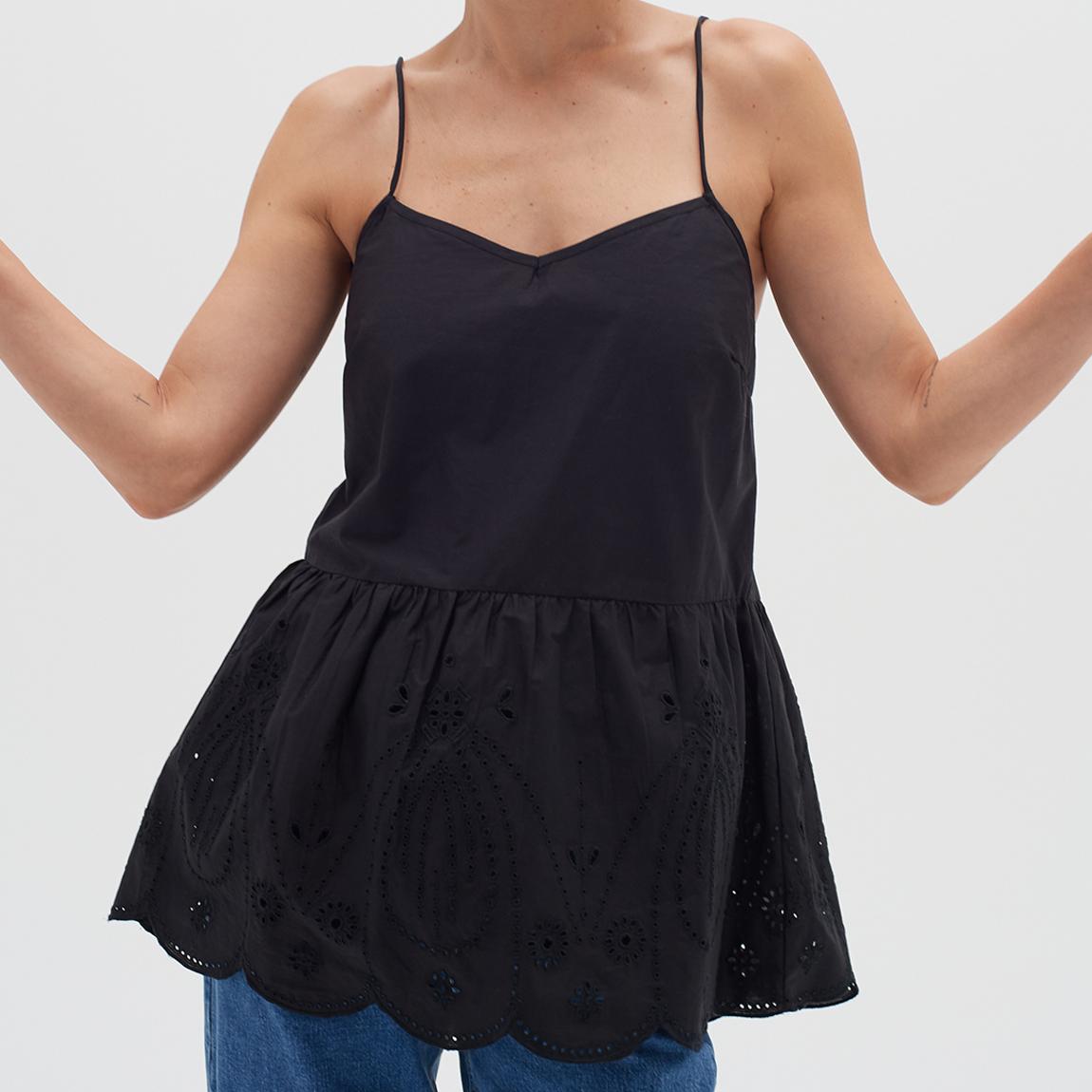 Black Sweetheart Frill Top main product photo
