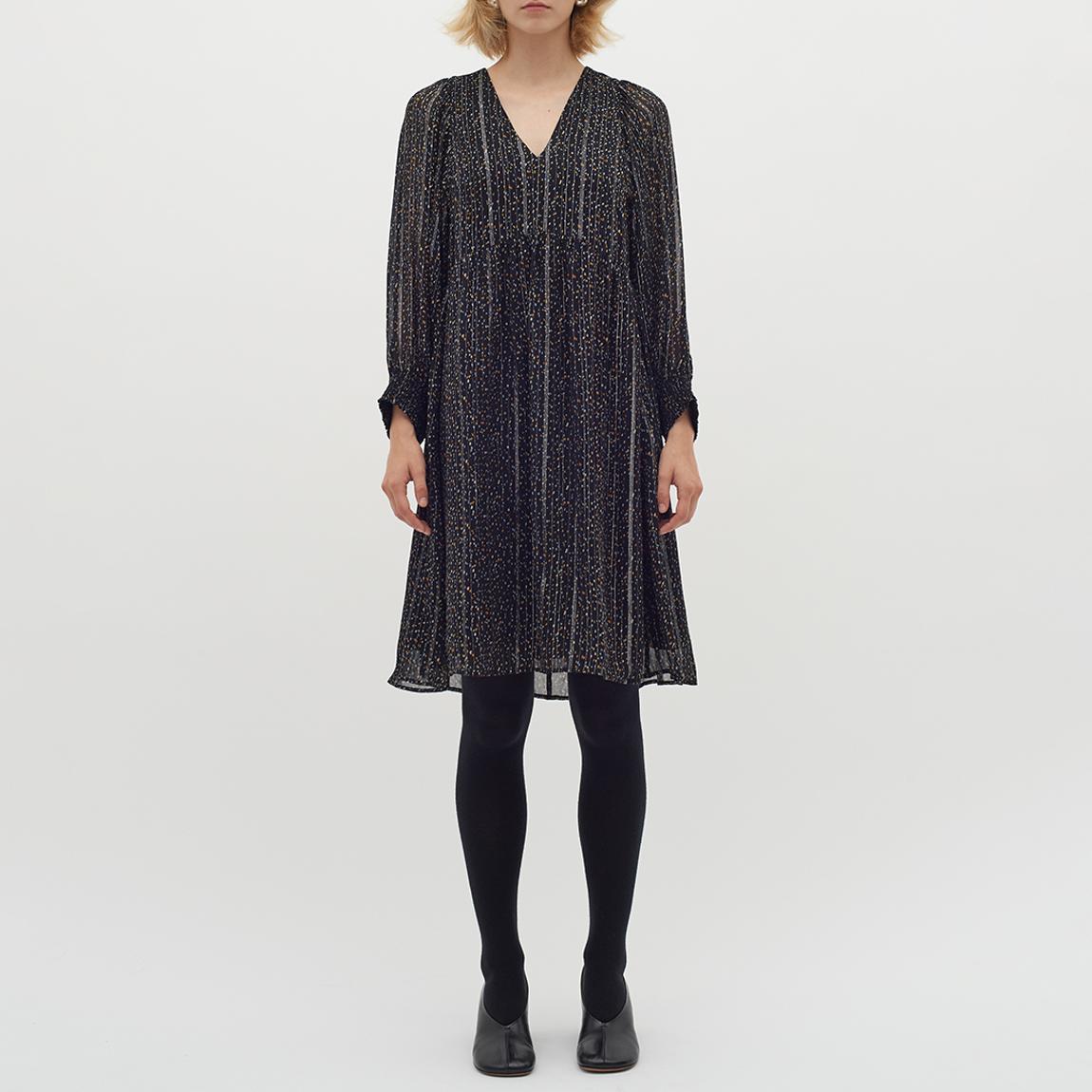 Black V-Neck Midi Dress main product photo