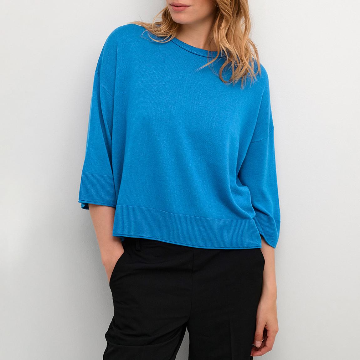 Blue 3/4 Sleeve Top main product photo
