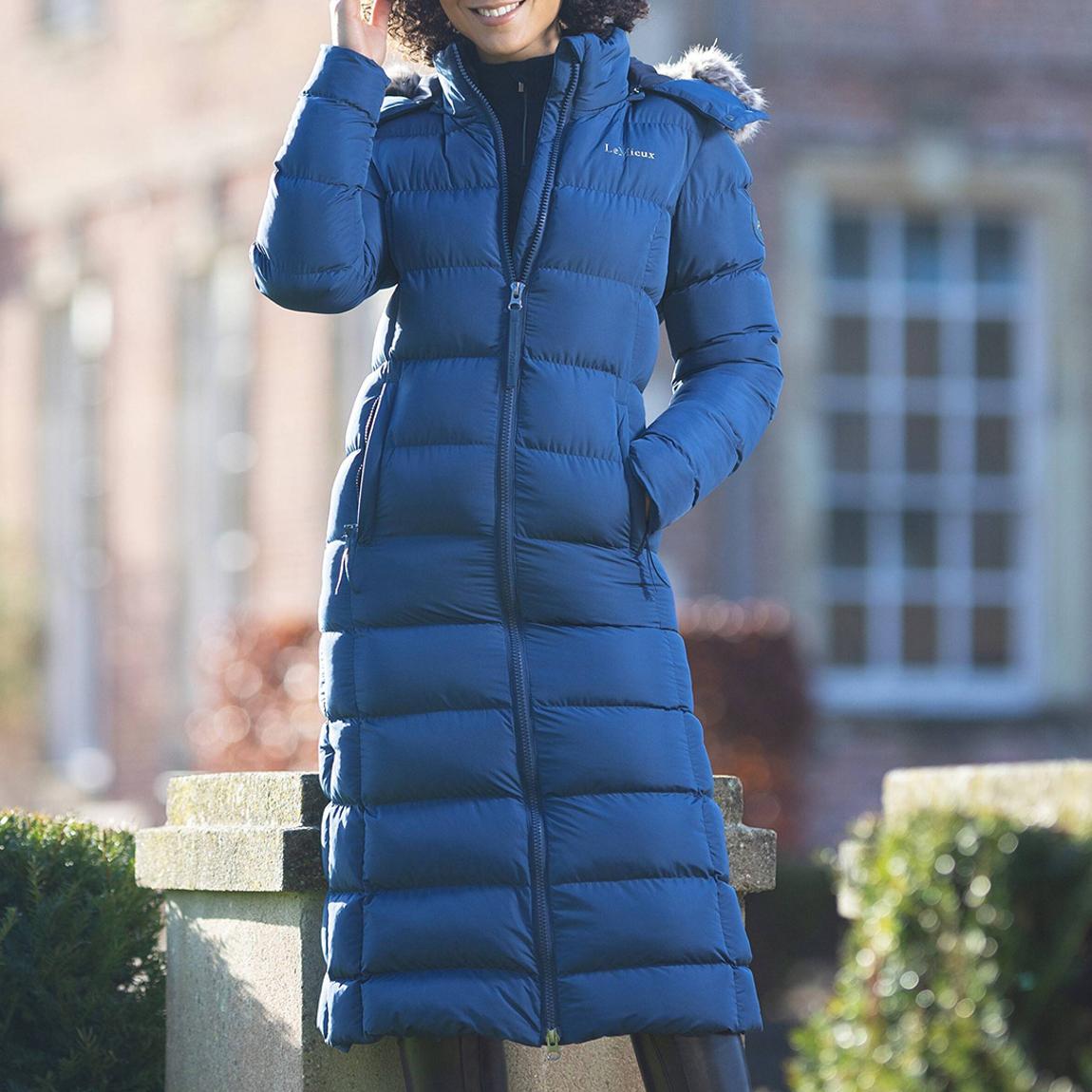 Blue Harper Longline Puffer Coat main product photo