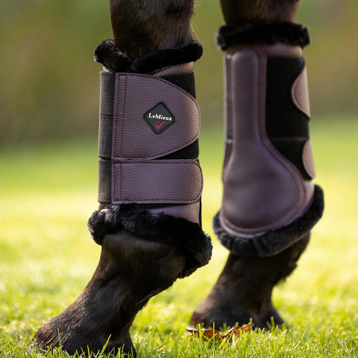 Maroon Fleece Lined Brushing Boots main product photo