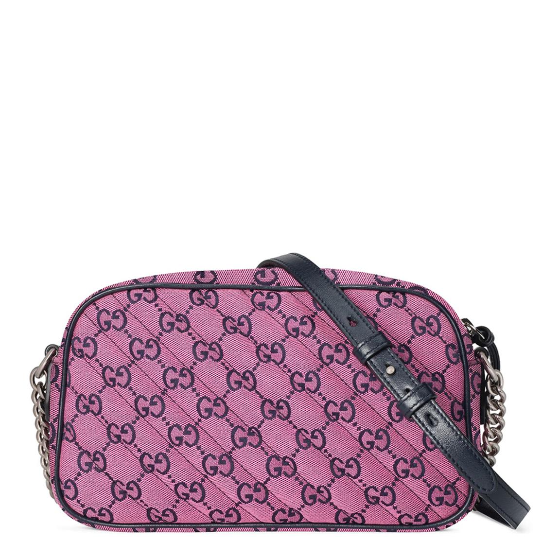 Gucci Gucci Marmont GG Multicolor Small Shoulder Bag In Pink