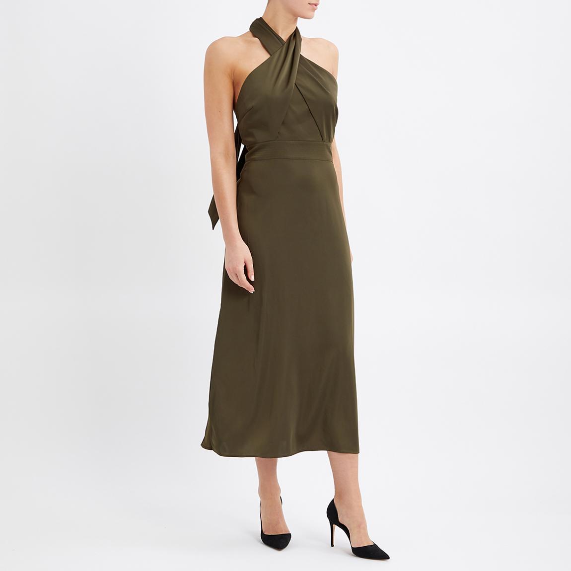 reiss green halter dress Buy Reiss Green Fae Satin Cape Maxi Dress from Next USA