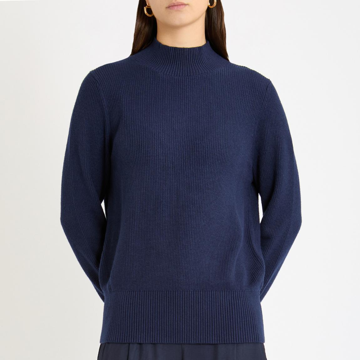 Navy Glory High Neck Cashmere Blend Jumper main product photo