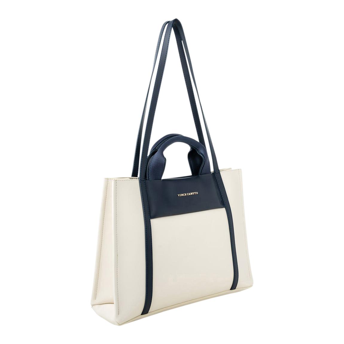 Cream& Dark Blue Umbria Tote Bag