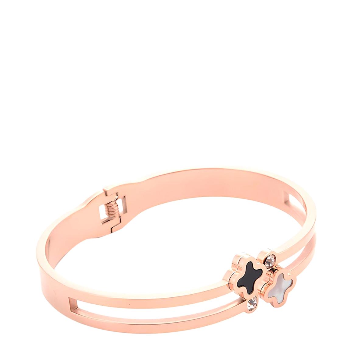 18K Rose Gold Black & White Bangle main product photo