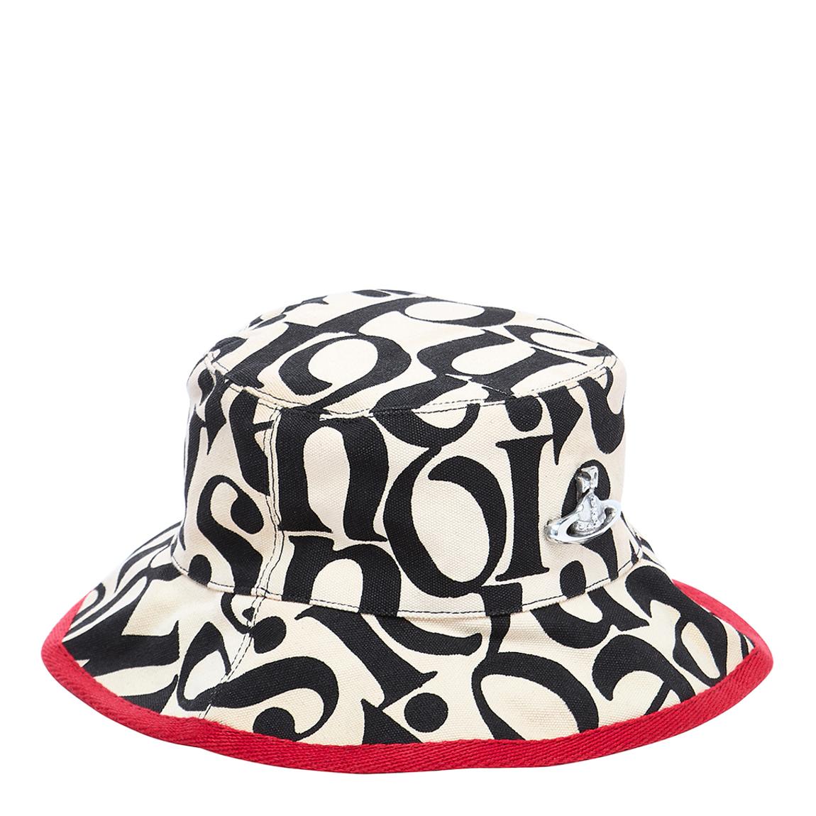 Vivienne Westwood Black Words Fisher Bucket Hat - BrandAlley
