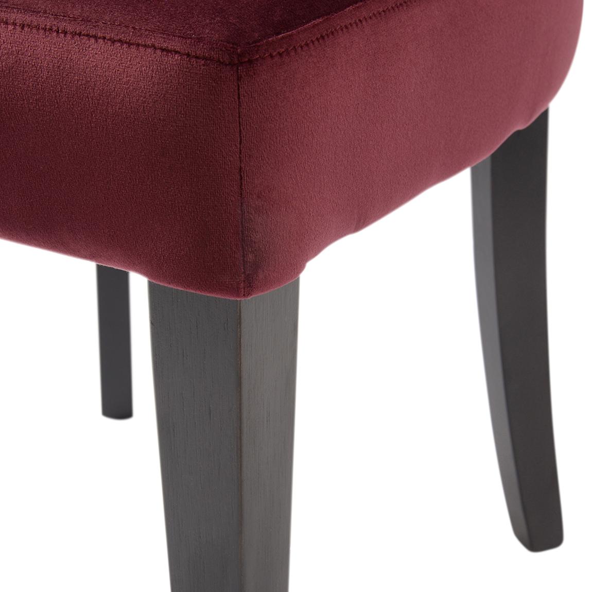 Henley Velvet Shell Upholstered Dining Chair, Plum main product photo