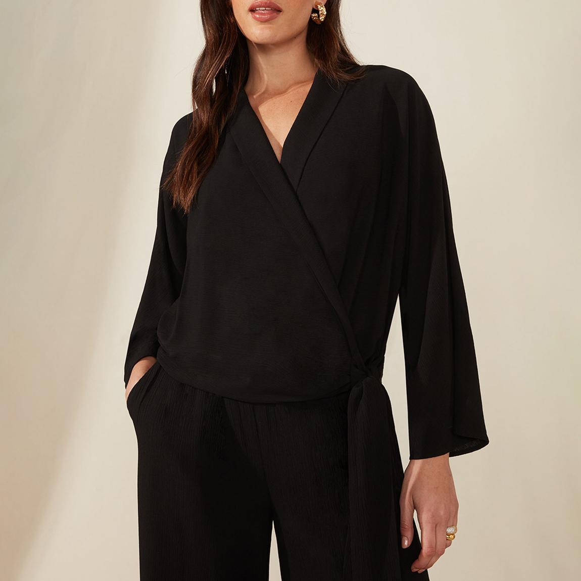 Black Wrap Top main product photo