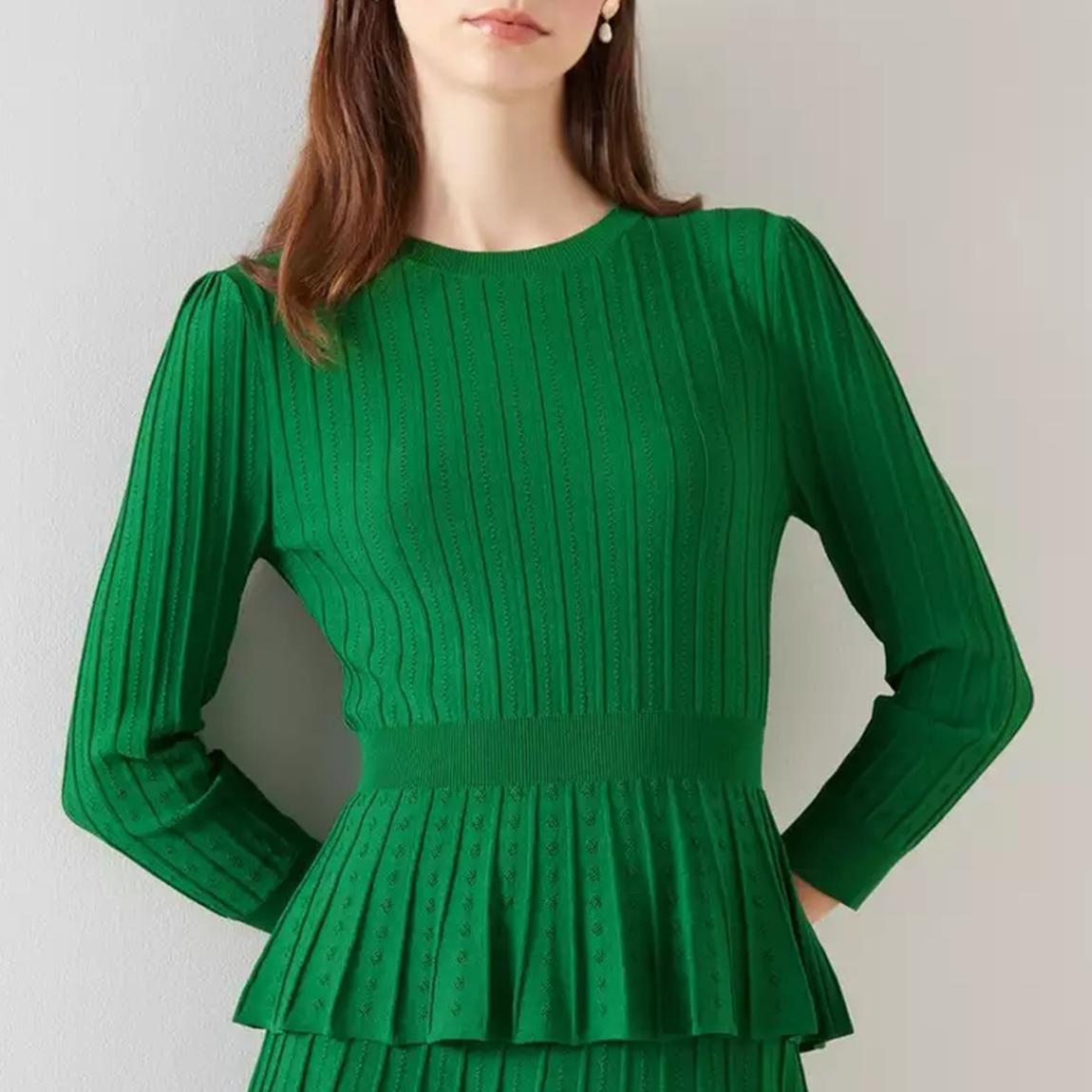Green Susannah Frill Top main product photo
