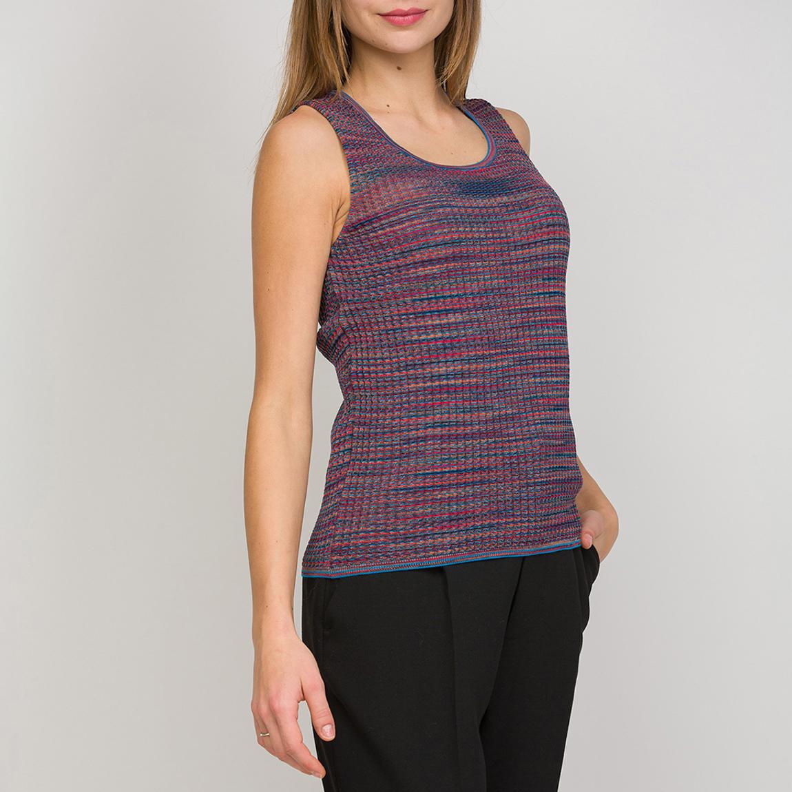Teal Multi Cotton Wool Blend Top main product photo