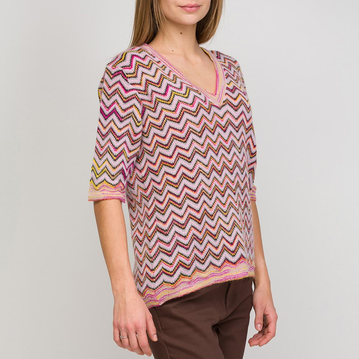 Purple V-Neck Wool Blend Top main product photo