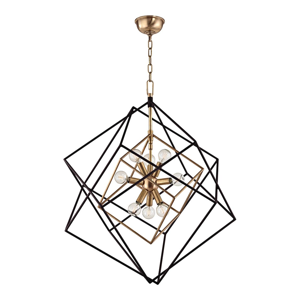 Roundout 9 Light Pendant, Small, Gold main product photo