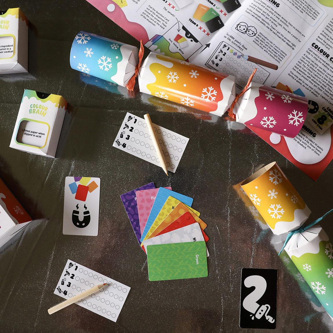 Set Of 6 Colour Brain Christmas Crackers Game main product photo