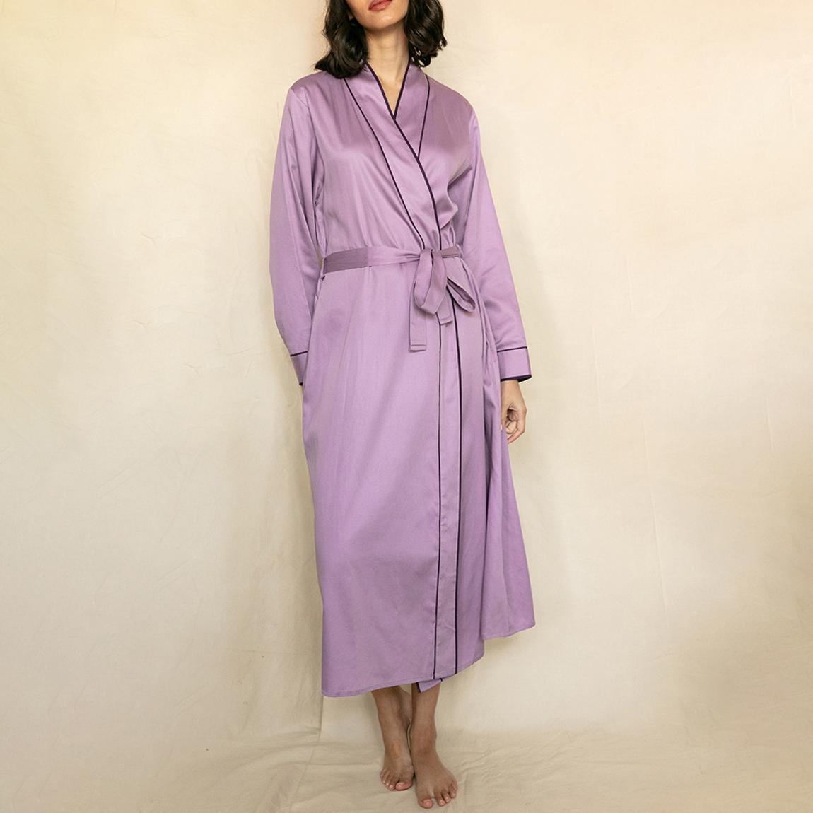 Lilac Wimbledon Long Dressing Gown main product photo