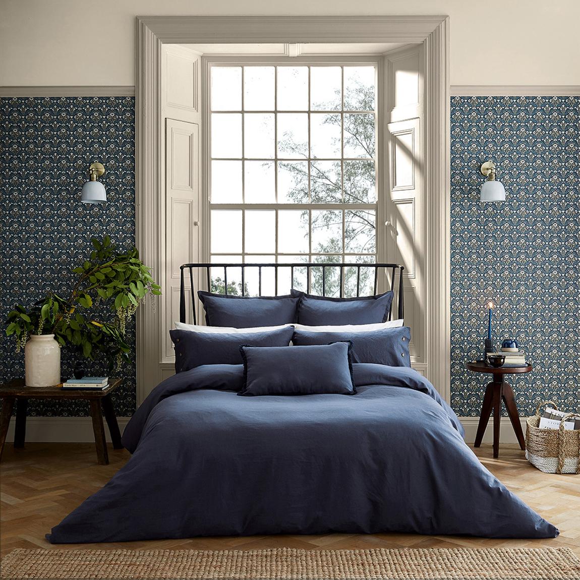Linen Cotton, Super King Duvet Cover, Blue main product photo
