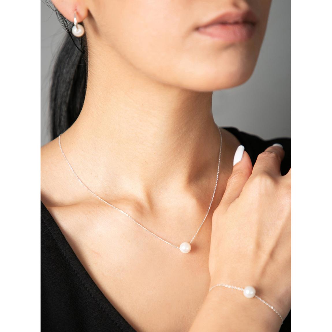 Pearl Necklace & Bracelet Set main product photo