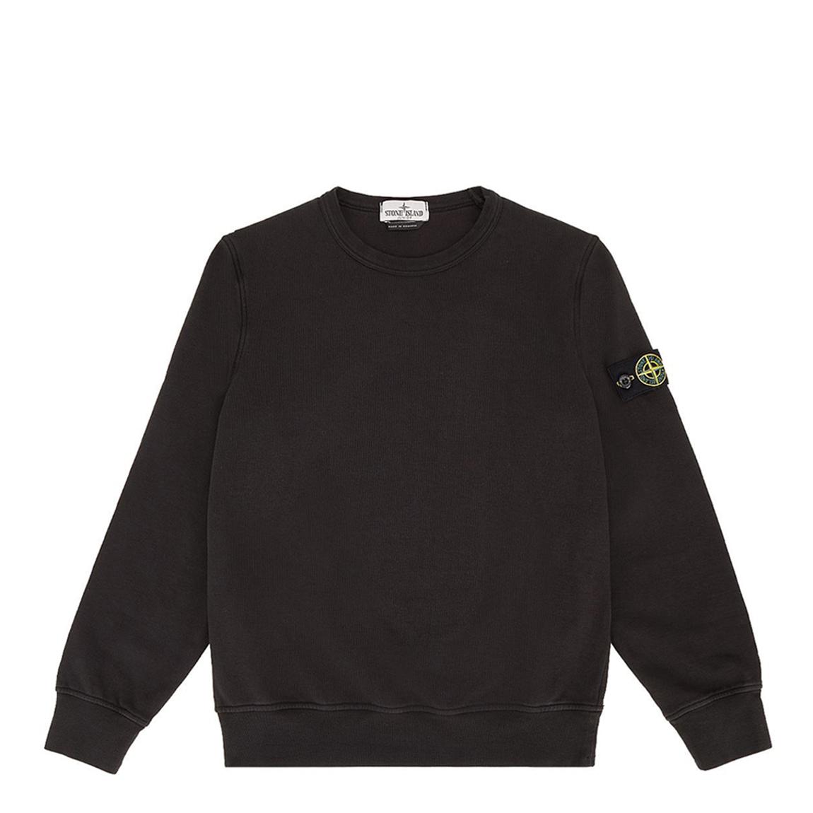Black Crew Neck Cotton Fleece Sweatshirt main product photo