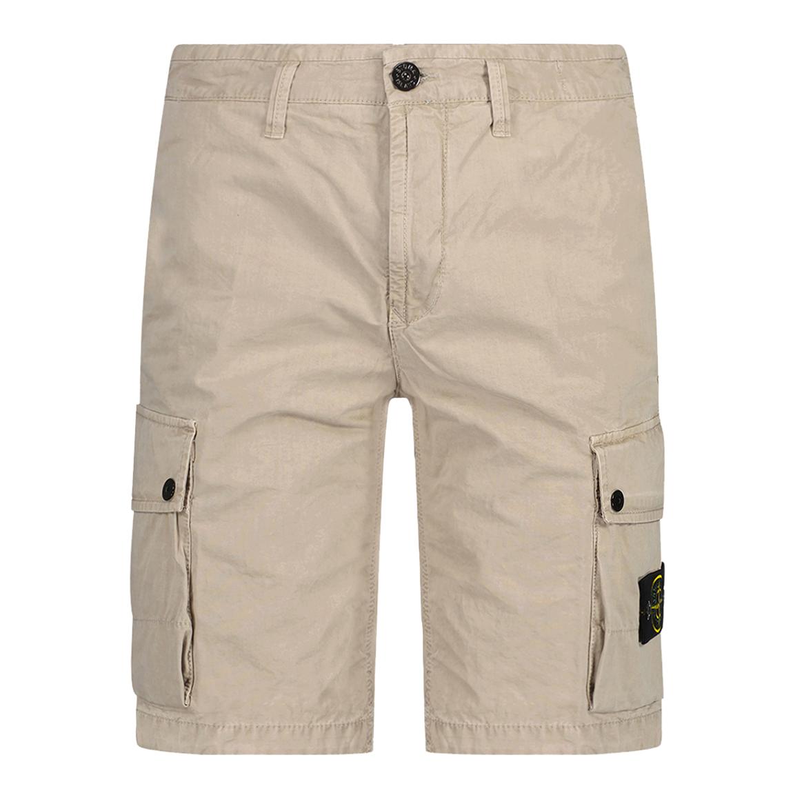 Beige Garment Dyed Shorts main product photo