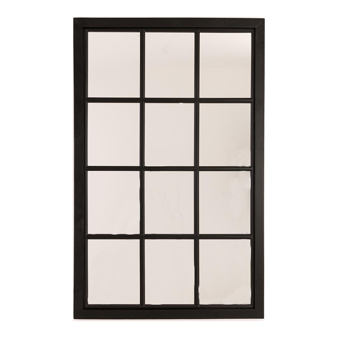 Black Wooden Window Mirror main product photo