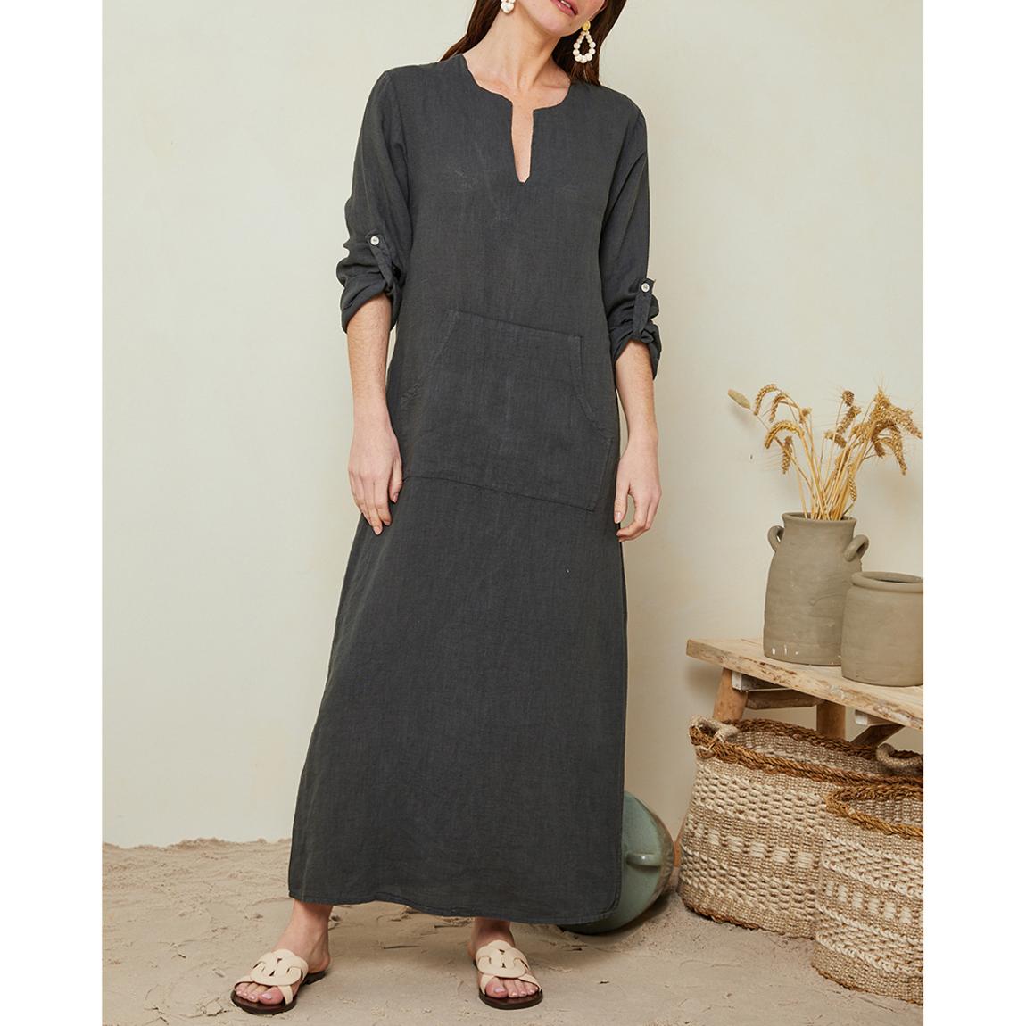 Green Linen Dress main product photo