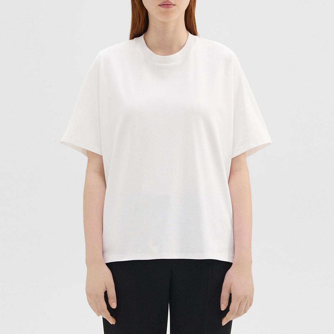 White Dolman Cotton T-Shirt main product photo