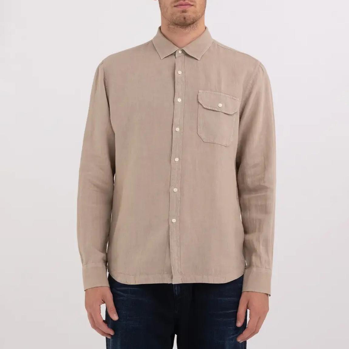 Stone Regular Fit Linen Shirt main product photo