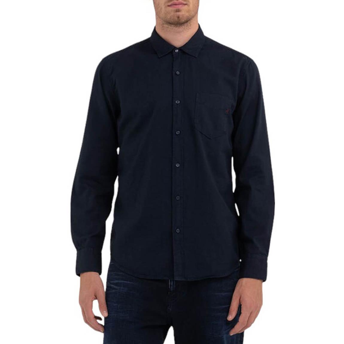 Navy Chest Pocket Cotton Shirt main product photo