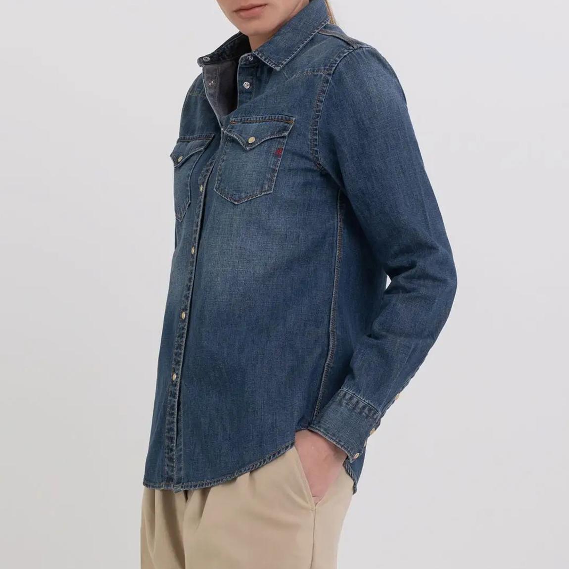 Blue Denim Slim Fit Shirt main product photo