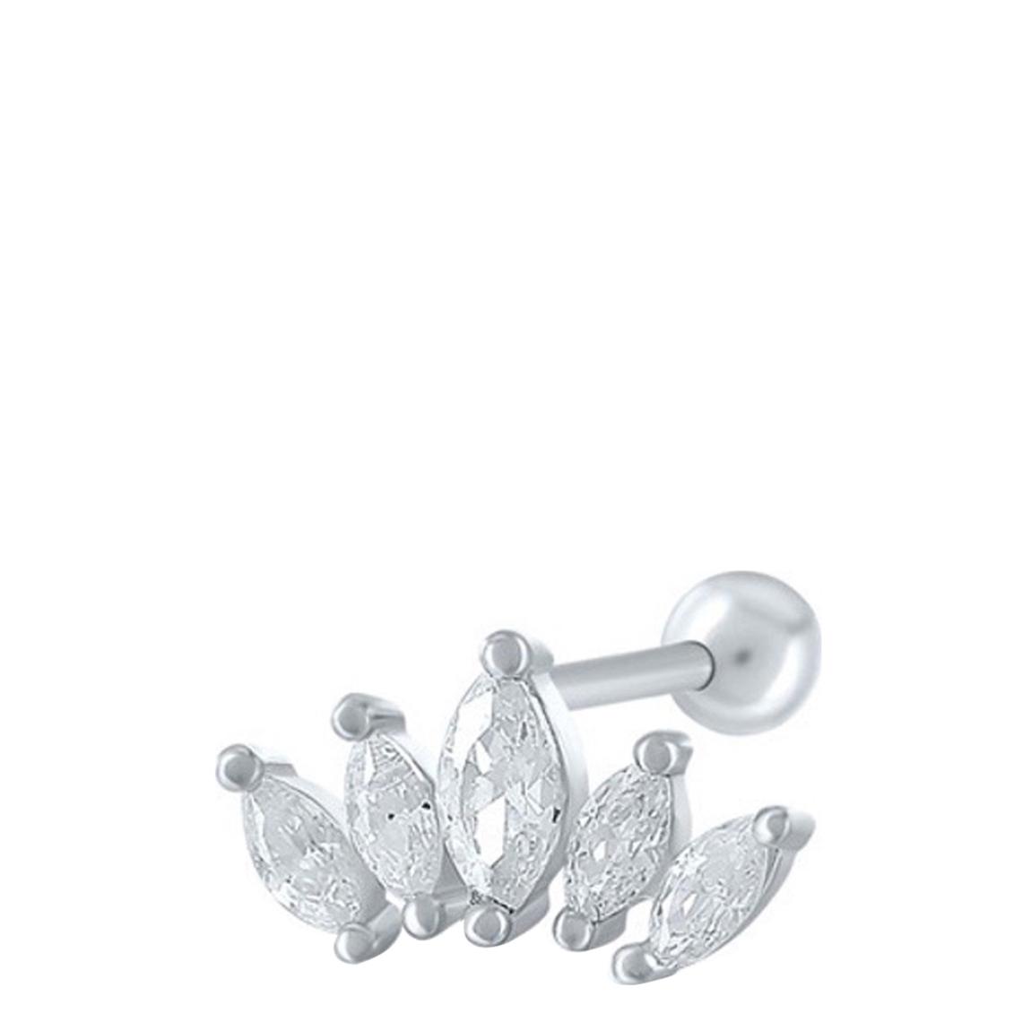 Silver Multi Diamond Stud Earrings main product photo