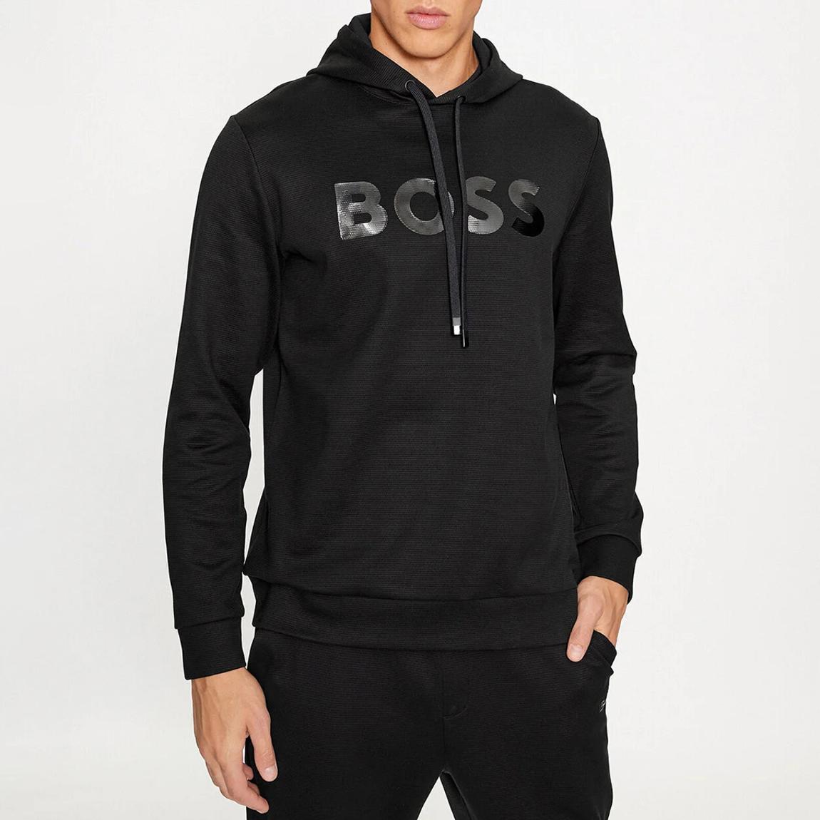 Black Soody Drawstring Cotton Hoodie main product photo