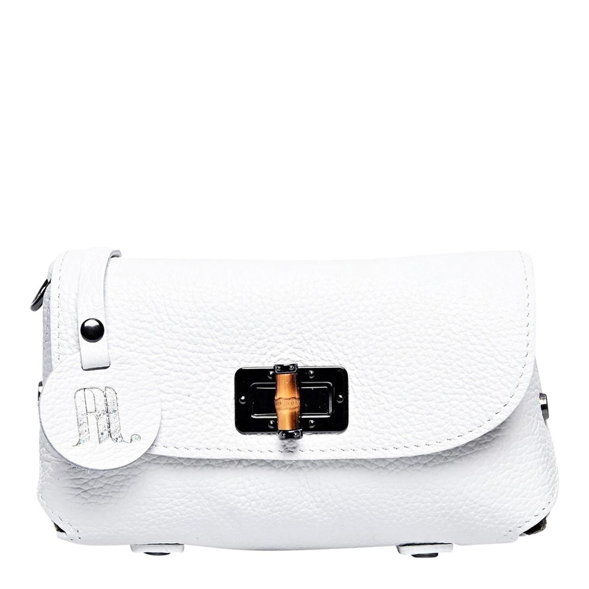 White Leather Shoulder Bag main product photo