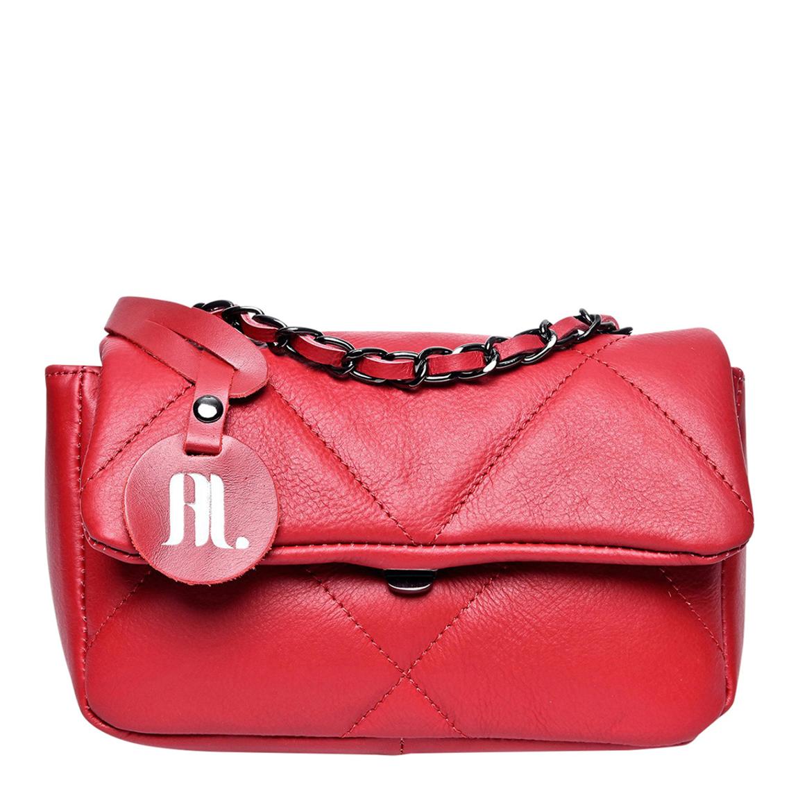 Red Leather Top Handle Bag main product photo