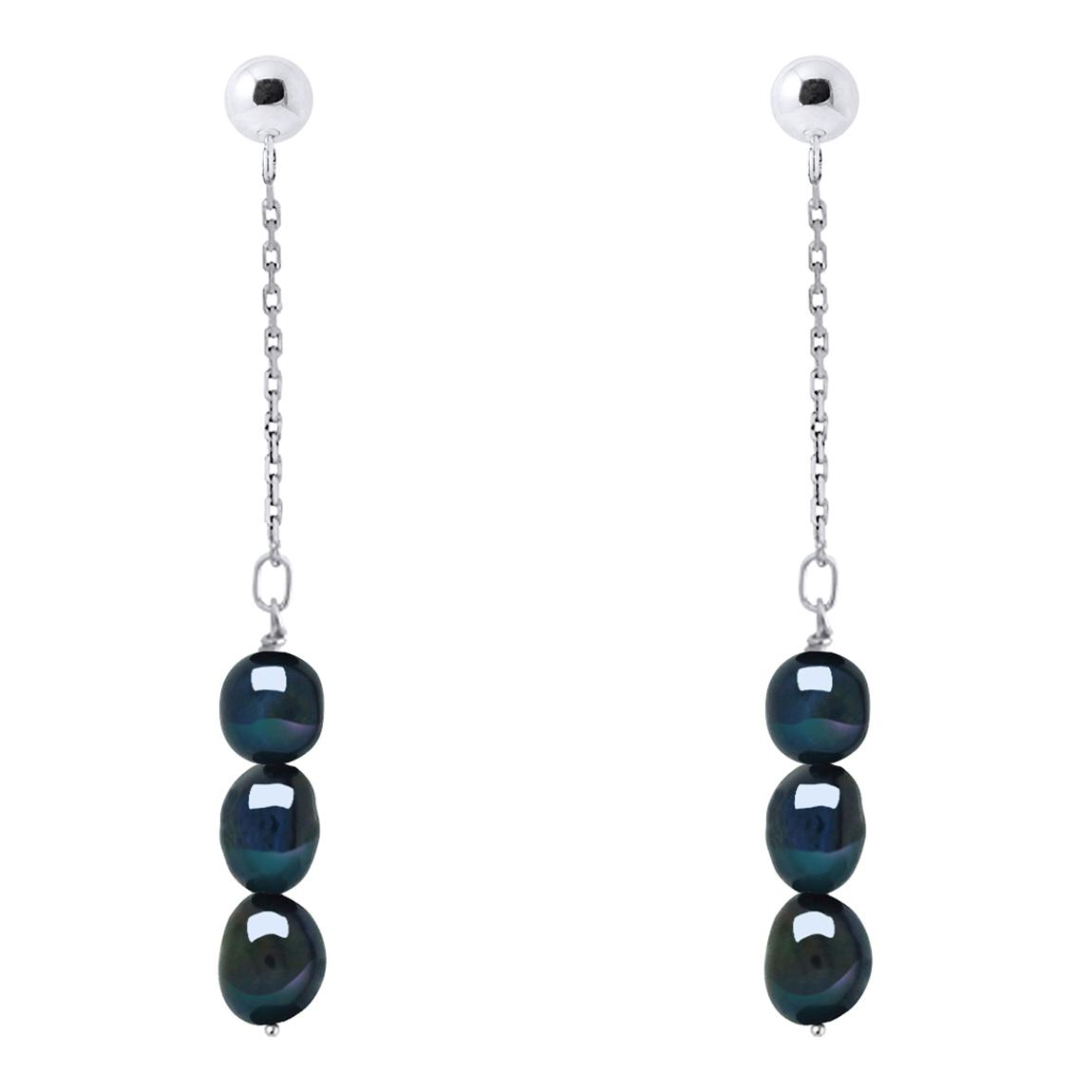 Black V Shape Pearl Necklace Real Cultured Freshwater Pearl Pear 10-11 Mm main product photo
