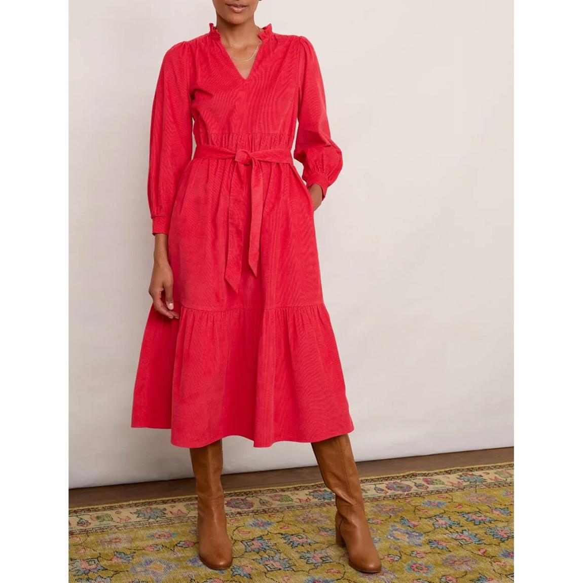 Red Nina Cord Dress main product photo