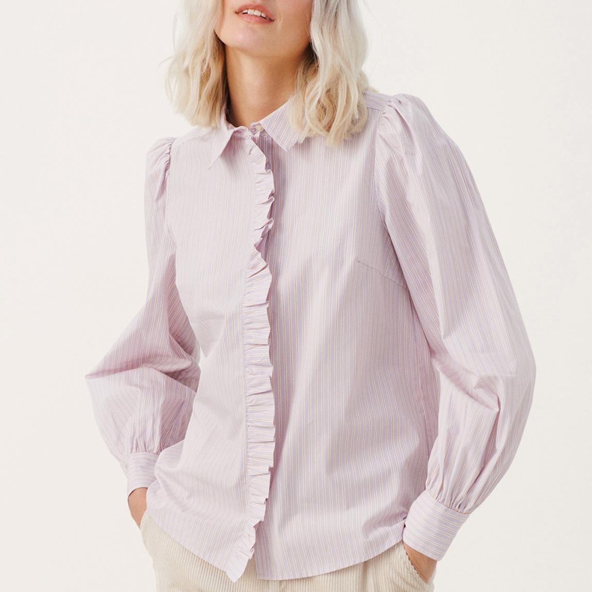 Pale Pink Vena Cotton Shirt main product photo
