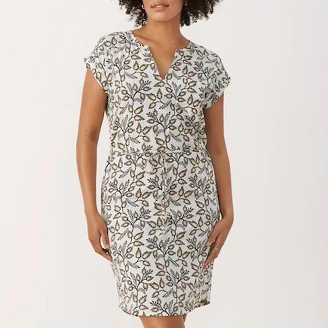 Black and White Printed Jersey Cotton Dress main product photo