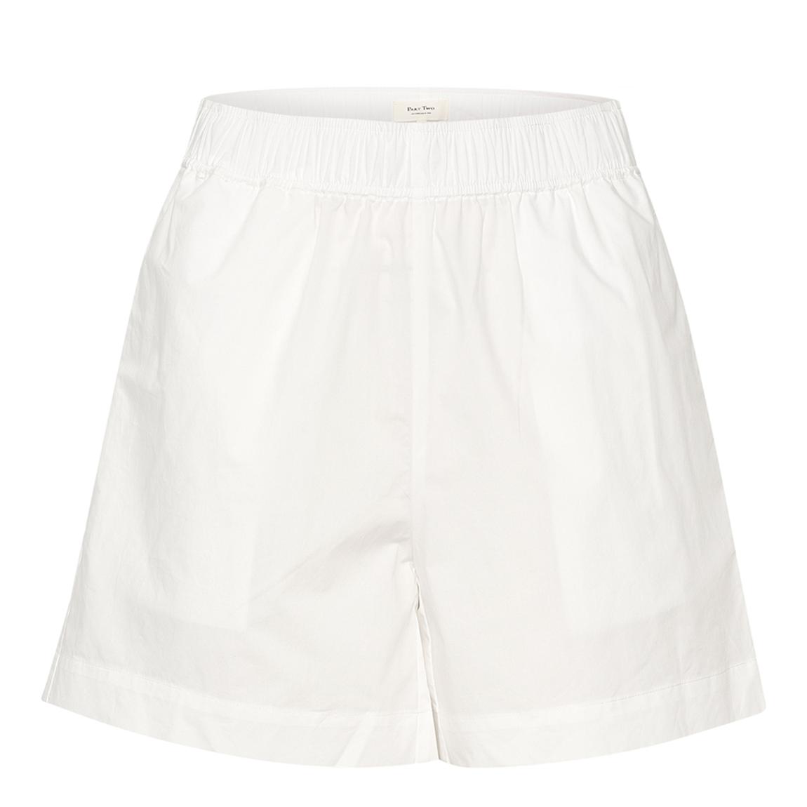 White Alya Cotton Shorts main product photo