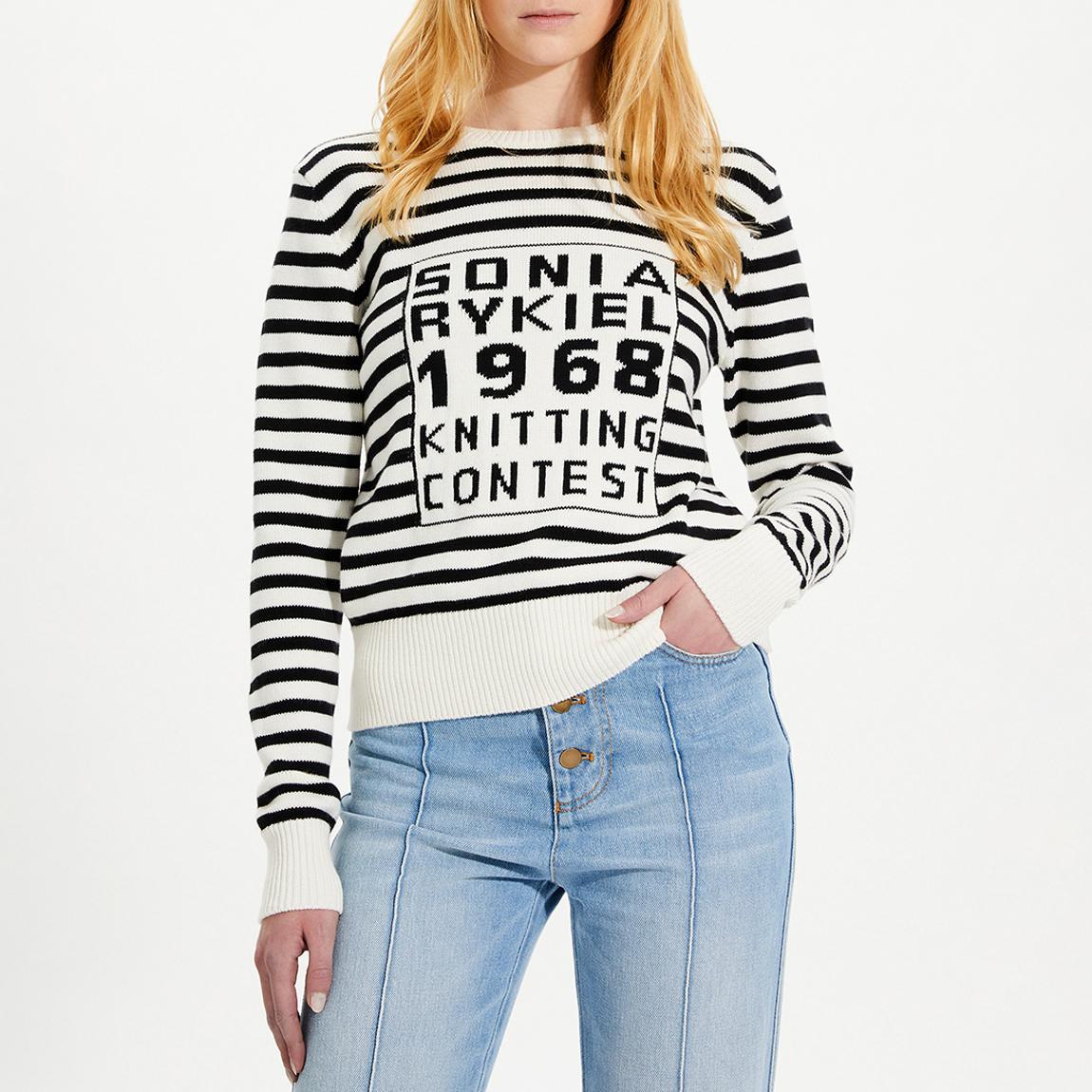 Black/White Stripe Knit Jumper main product photo